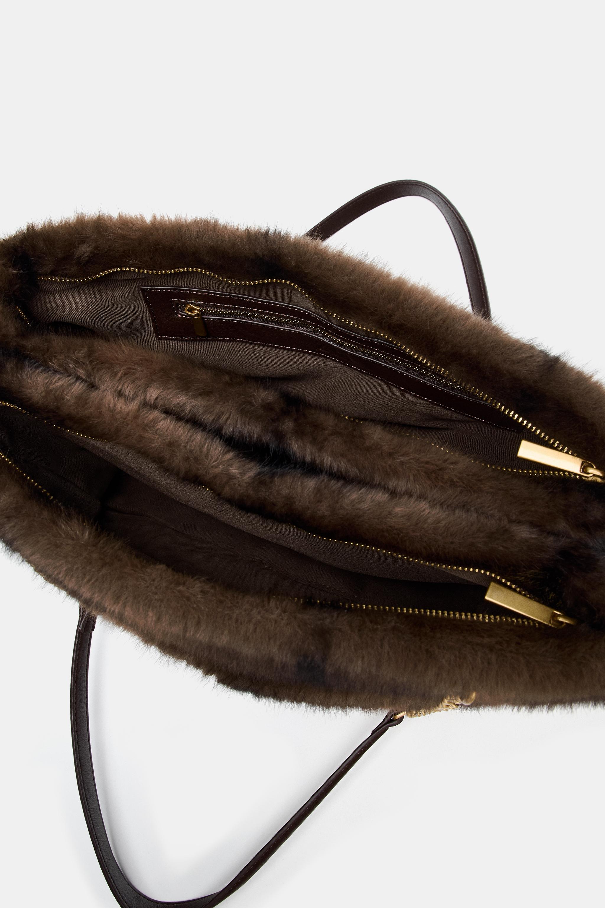 FAUX FUR SHOULDER BAG
